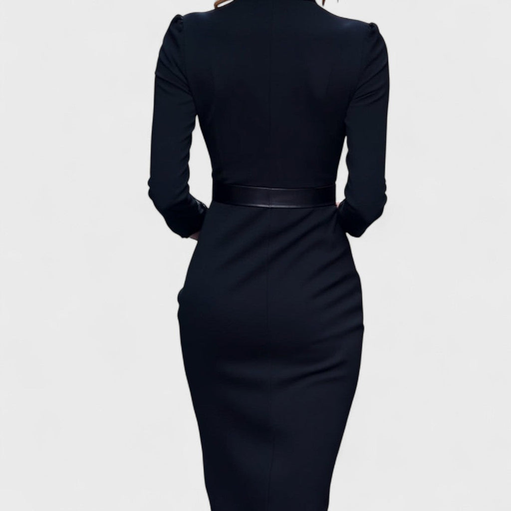 Rebeca – Elegantes Damen-Midikleid mit Wickeloptik und Gürtel - Image 8