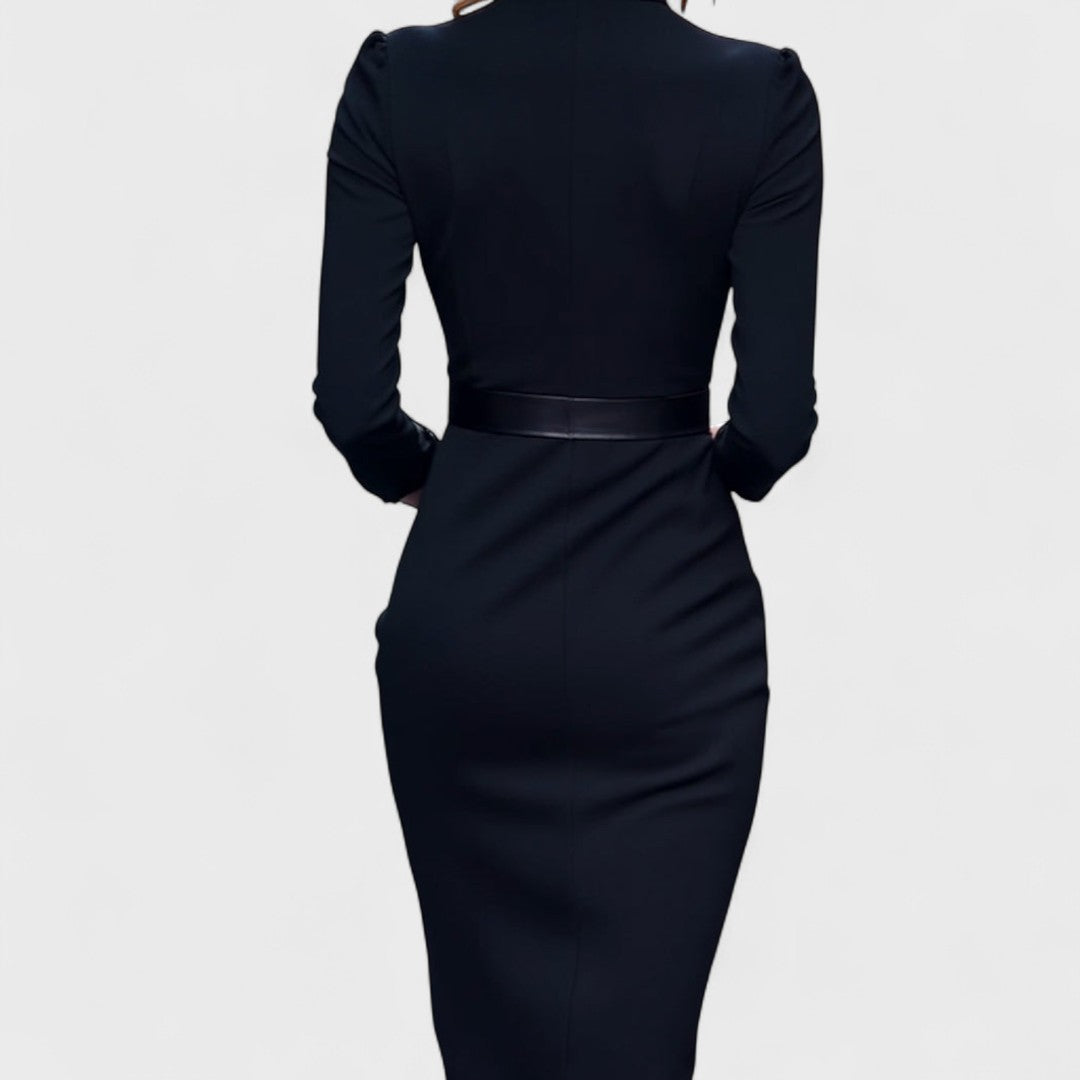 Rebeca – Elegantes Damen-Midikleid mit Wickeloptik und Gürtel - Image 8