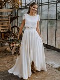 Alba – Brautkleid mit Spitzenoberteil und fließendem Maxirock